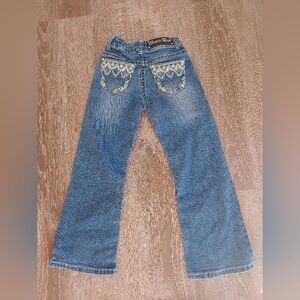 Cedar Rose jeans with adjustable waist.